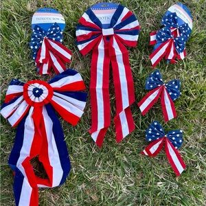 Patriotic Ribbon Bow Set